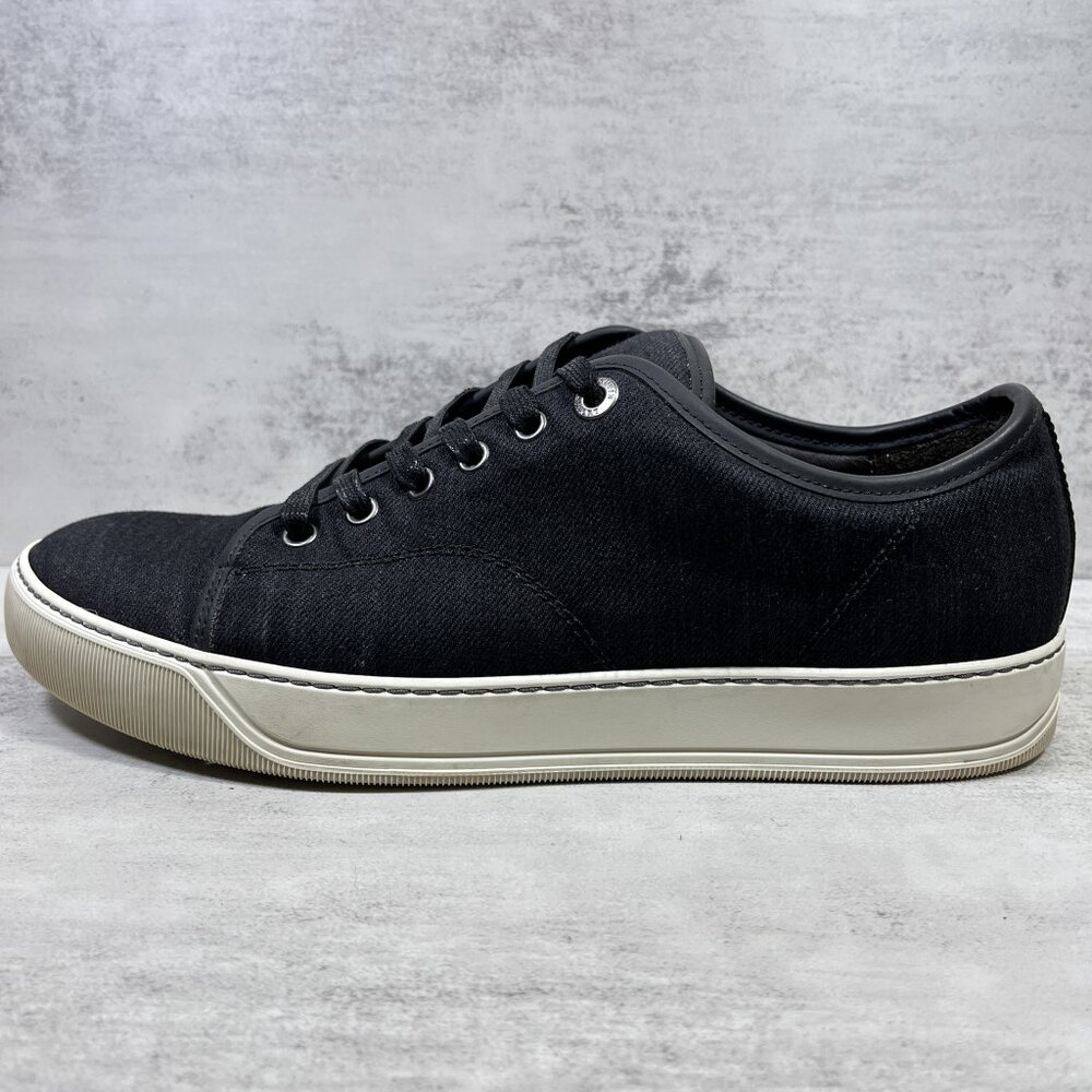 Lanvin Canvas Lace Up Sneakers - Men's Size UK 7 / US 8 - Black